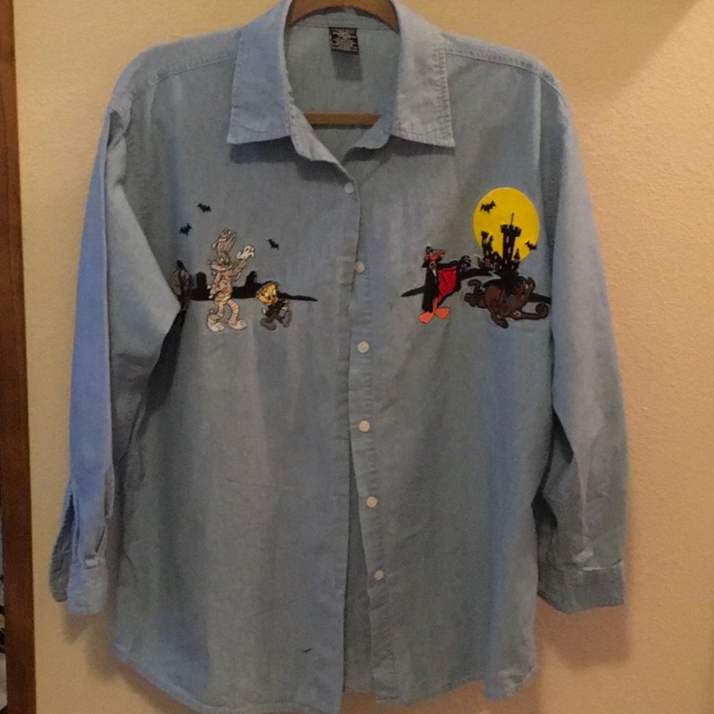 Halloween Chambray blouse